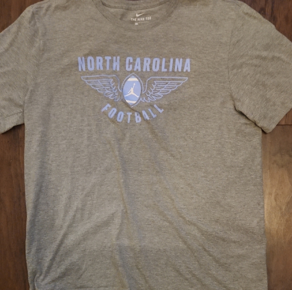 Nike Gray North Carolina Football Men's T-Shirt